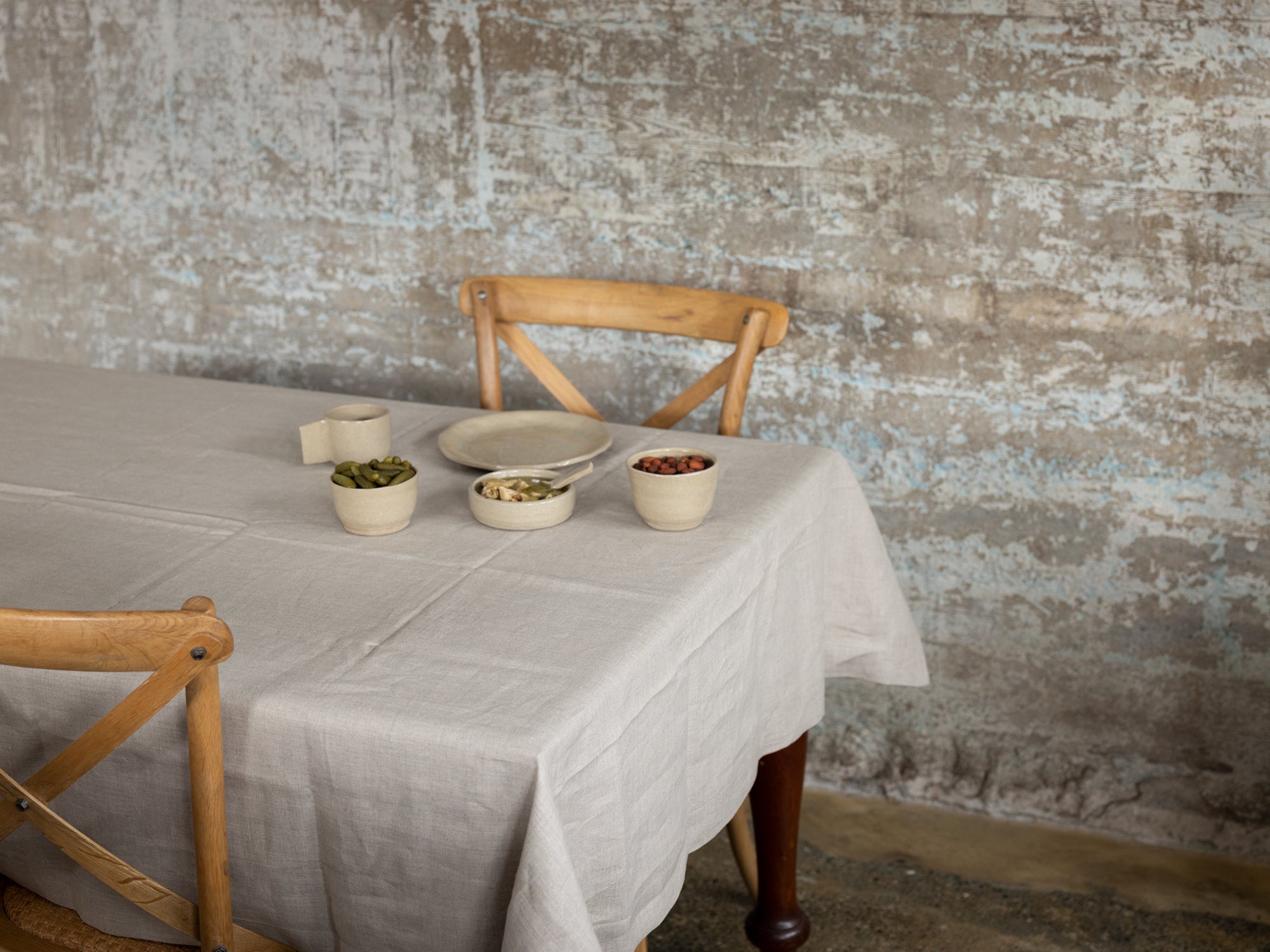 hemp linen tablecloth - clean edge