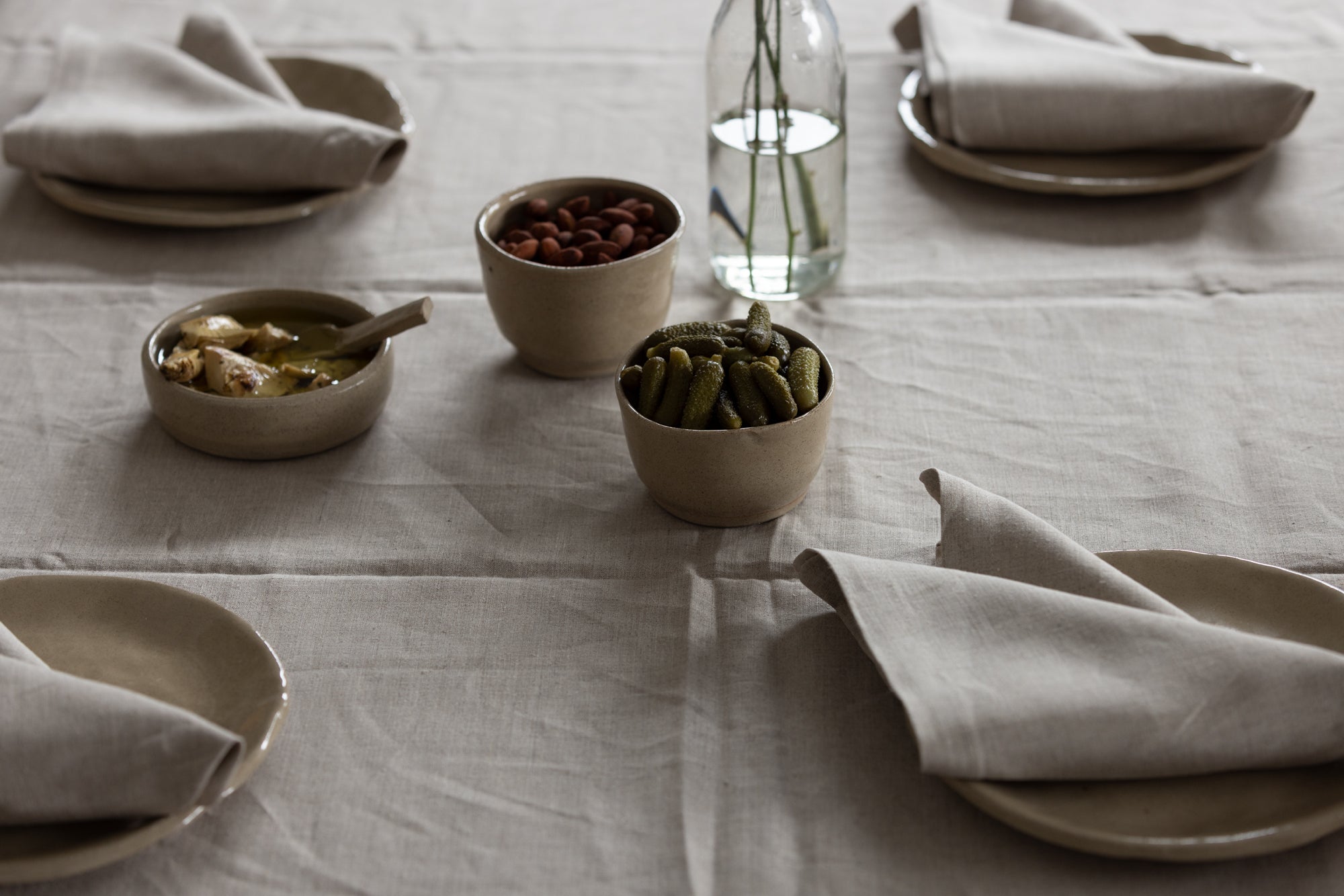 hemp linen tablecloth - raw edge PRE ORDER
